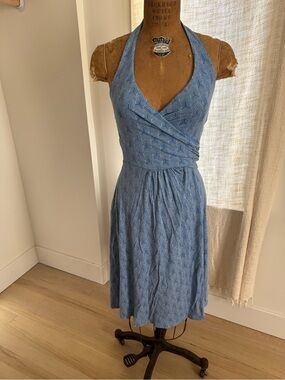 Boden Blue  Halter Dress
